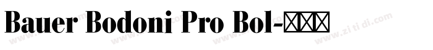 Bauer Bodoni Pro Bol字体转换